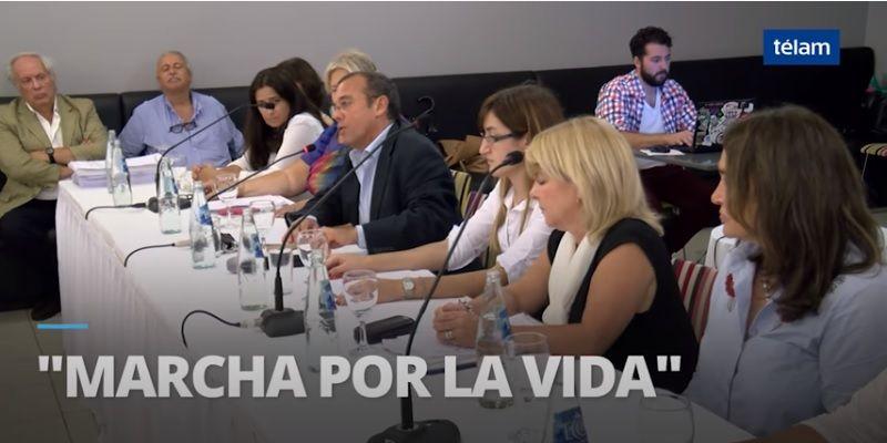 Conferencia de prensa en oposición a la despenalización del aborto