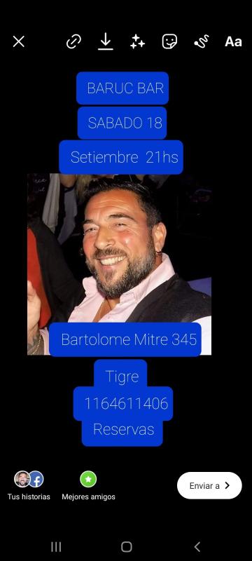 SHOW GUSTAVO SANTILLAN EN ¨ BARUC¨ SABADO 18 SETIEMBRE