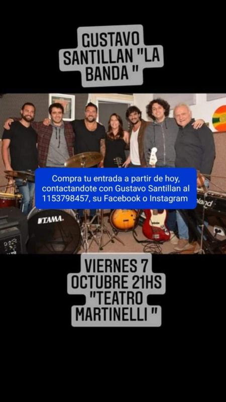 COMPRA TU ENTRADA CONTACTANDOTE CON GUSTAVO SANTILLAN