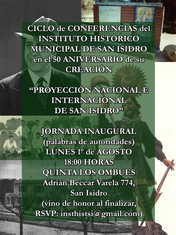 Ciclo de conferencias del Instituto Histórico Municipal de San Isidro
