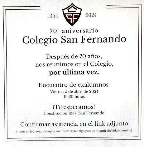 Fin de un ciclo. El Colegio San Fernando deja de funcionar