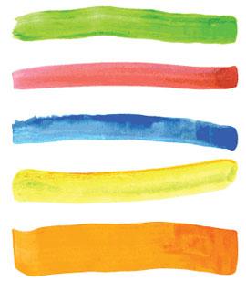 Pinceles de acuarelas para illustrator