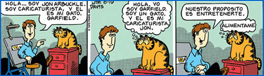 Sabías que 19 de junio de 1978 se publicó la primer Tira Cómica de Garfield?