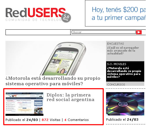 RedUSERS | Diplox: La primera red social Argentina