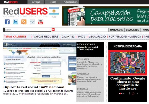 RedUSERS | Diplox: La red social 100% Nacional