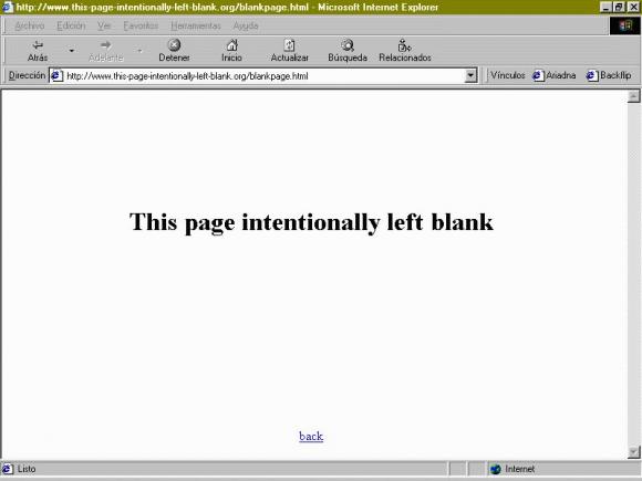 PAGINAS EN BLANCO EN INTERNET