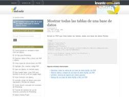 Mostrar todas las tablas de una base de datos