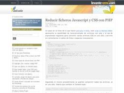 Reducir ficheros javascript y css con php