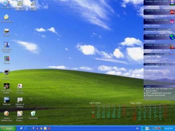 Active desktop calendar
