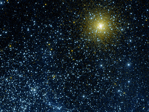 Una estrella vieja repleta de agua.