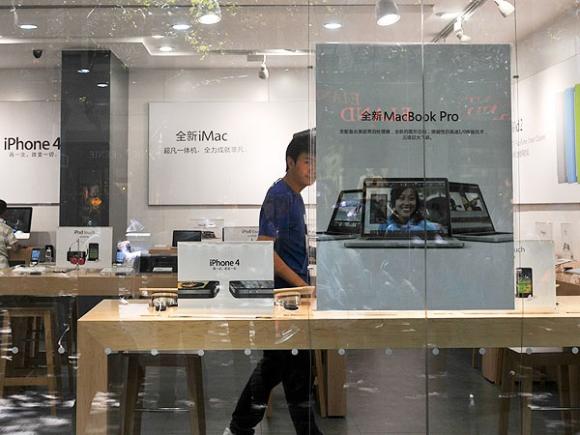 Falsificaron una tienda completa de Apple