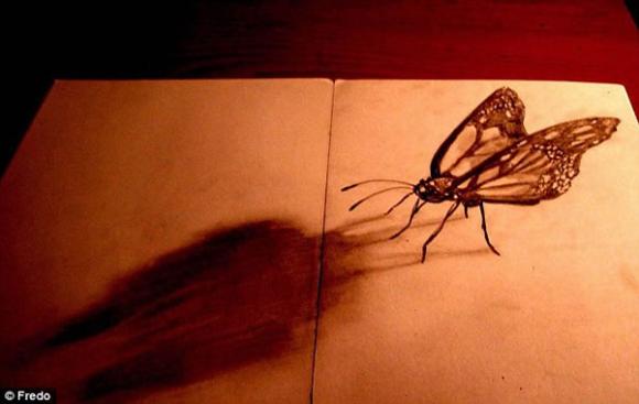 Imágenes increíbles en 3D creadas sólo con papel y lapiz