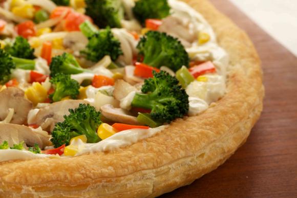 Pizza vegetariana (8 porciones)