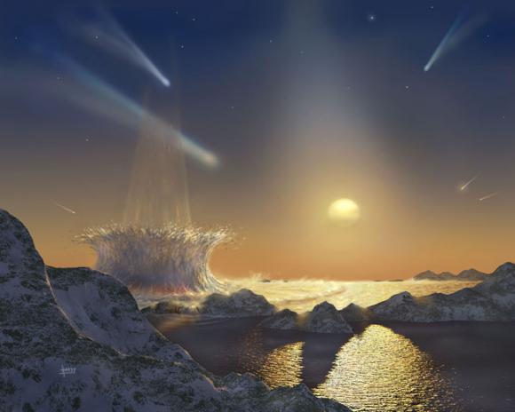 La NASA capta una lluvia de cometas similar a la que pudo llenar de vida la Tierra