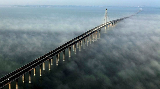 Puente Quindao, el más largo del mundo sobre el mar