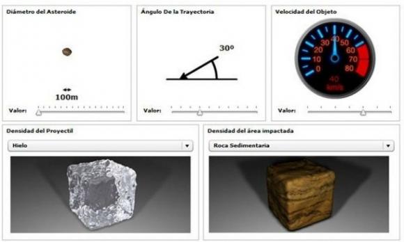 Herramienta digital para calcular el impacto de un asteroide