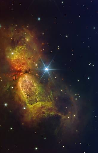 Un gigantesco ´reloj de arena´ en el Universo donde se forman centenares de estrellas