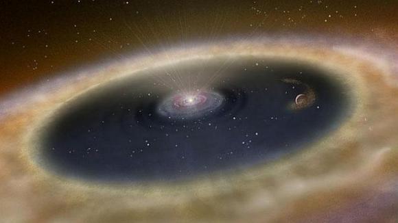 El nacimiento de un nuevo planeta.