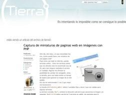 Captura de miniaturas de paginas web en imágenes con php