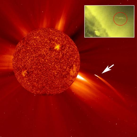 El cometa ´kamikaze´ Captado por el observatorio solar SOHO