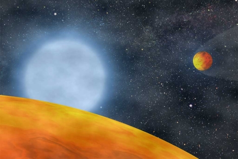 Dos planetas ´quemados´ por una estrella moribunda.
